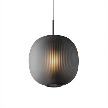 Valentina Frosted Glass Cylinder Pendant Light, Sandy White/Grey, Metal/Glass