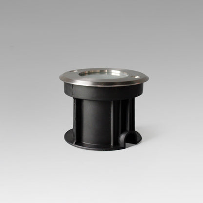 Ray Modern Metal Cylindrical Recessed Outdoor Step/Deck Light, Black
