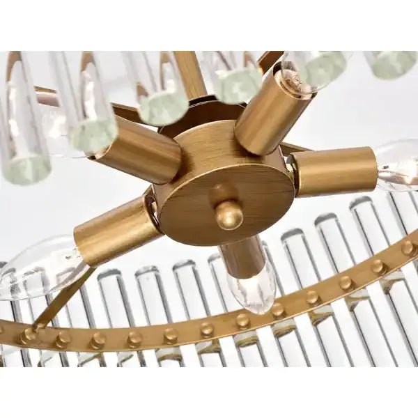 Arisha moderne Ring-LED-Pendelleuchten, klares Glas, Messing, Wohnzimmer/Badezimmer