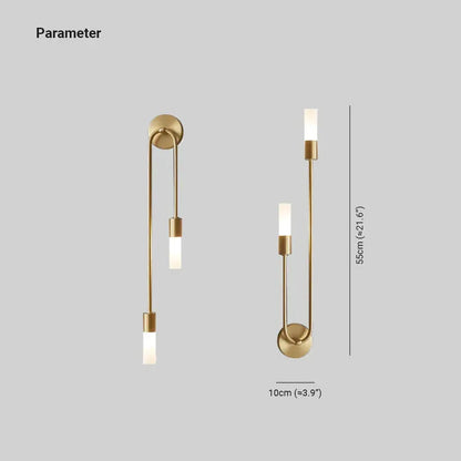 Rime Modern Wall Sconce for Bedeside Gold 2 PCS
