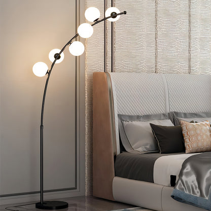 Valentina Modern Arc Multi Head Bubble Stehlampe Schwarz/Gold