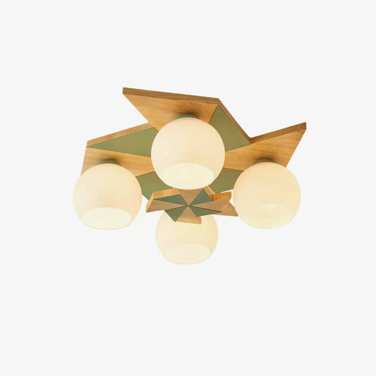 Lampada da soffitto in legno Ewooda