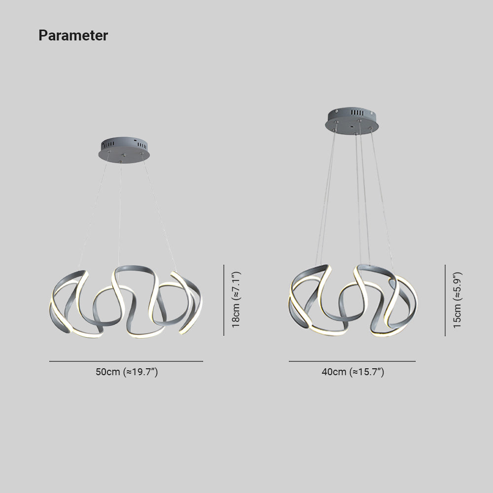 Clyra Modern Irregular Flower Pendant Light, 3 Colors