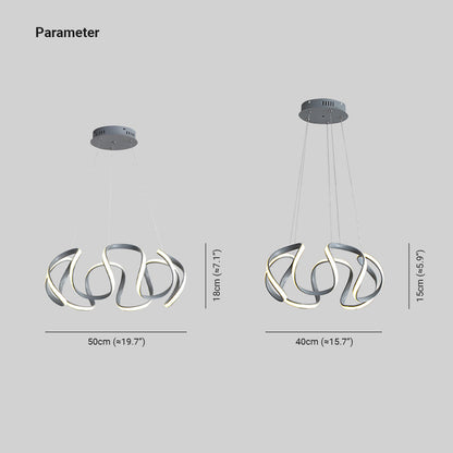 Clyra Modern Irregular Flower Pendant Light, 3 Colors