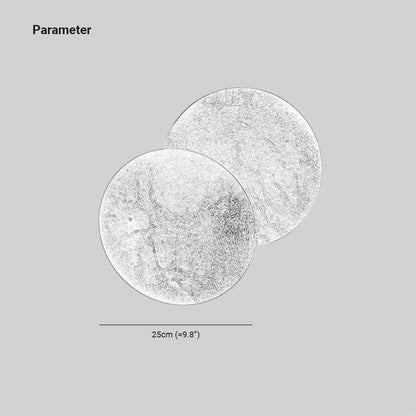 Arisha Modern Minimalist Round Moon Eclipse Wall Lamp